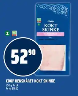 Coop Obs COOP RENSKÅRET KOKT SKINKE tilbud