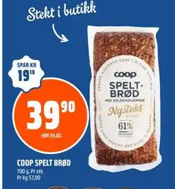 Coop Obs COOP SPELT BRØD tilbud