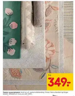 Rusta Tepper og gangtepper tilbud