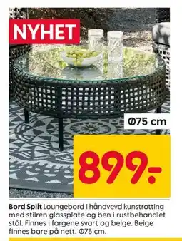 Rusta Bord Split tilbud