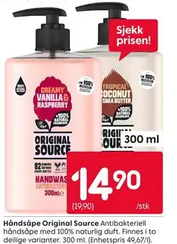 Rusta Håndsåpe Original Source tilbud