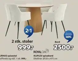 JYSK KLIPLEV spisebord tilbud