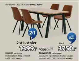 JYSK SKOVLUNDE spisebord tilbud