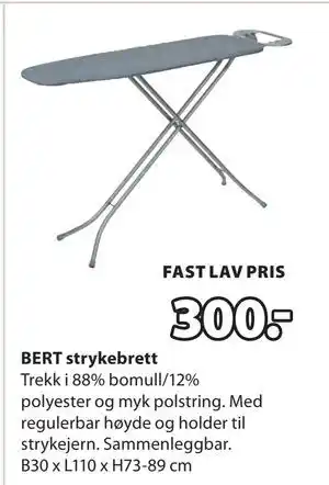 JYSK BERT strykebrett tilbud