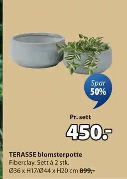 JYSK TERASSE blomsterpotte tilbud