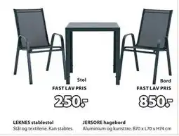 JYSK JERSORE hagebord tilbud