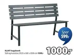 JYSK KLINT hagebenk tilbud