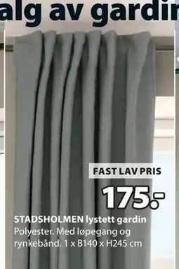 JYSK STADSHOLMEN lystett gardin tilbud