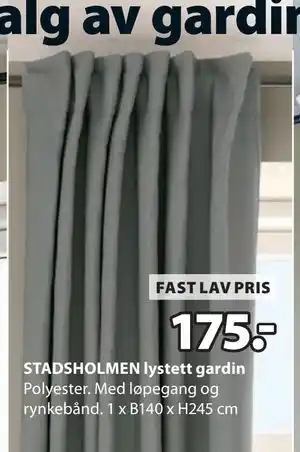 JYSK STADSHOLMEN lystett gardin tilbud