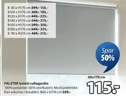 JYSK FALSTER lystett rullegardin tilbud