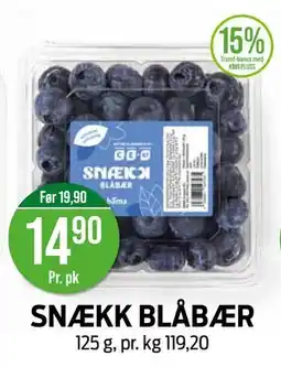 Kiwi SNÆKK BLÅBÆR tilbud