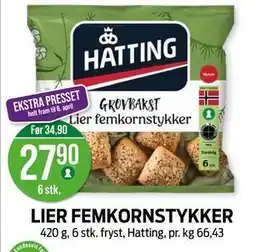 Kiwi LIER FEMKORNSTYKKER tilbud