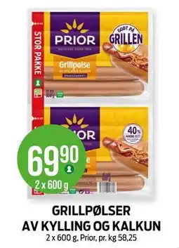 Kiwi GRILLPØLSER AV KYLLING OG KALKUN tilbud