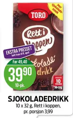 Kiwi SJOKOLADEDRIKK tilbud