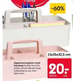 Rusta Oppbevaringskurv med håndtak tilbud