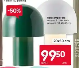 Rusta Bordlampe Faro tilbud