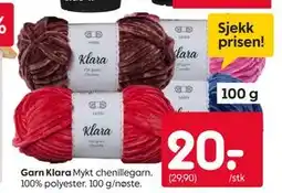 Rusta Garn Klara tilbud