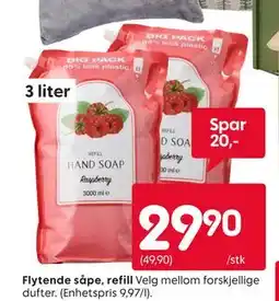 Rusta Flytende såpe, refill tilbud
