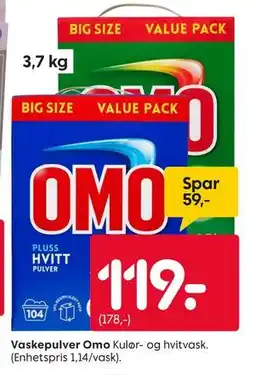 Rusta Vaskepulver Omo tilbud