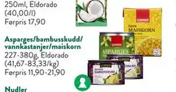 Jacobs Asparges/bambusskudd/ vannkastanjer/maiskorn tilbud