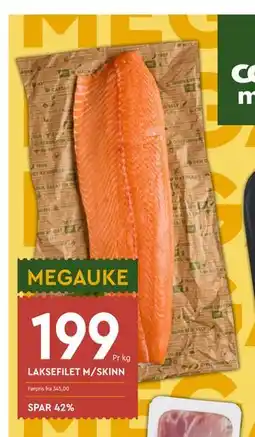 Coop Mega LAKSEFILET M/SKINN SPAR 42% tilbud