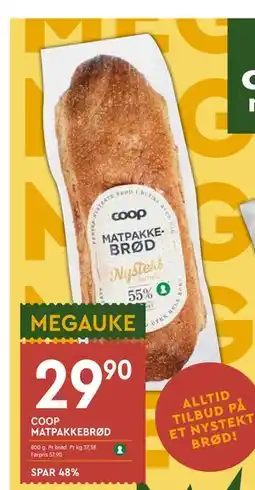 Coop Mega COOP MATPAKKEBRØD SPAR 48% tilbud