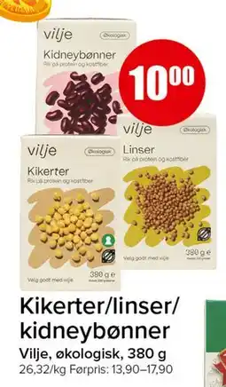 Spar Kikerter/linser/kidneybønner tilbud