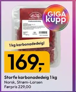 Gigaboks Storfe karbonadedeig 1 kg tilbud