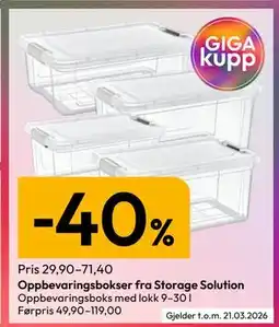 Gigaboks Oppbevaringsbokser fra Storage Solution tilbud