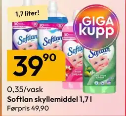 Gigaboks Softlan skyllemiddel 1,7 l tilbud