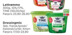 Meny Lettrømme tilbud