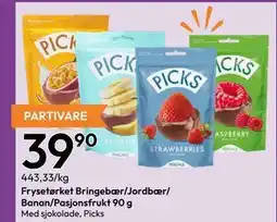 Gigaboks Frysetørket Bringebær/Jordbær/ Banan/Pasjonsfrukt 90 g tilbud