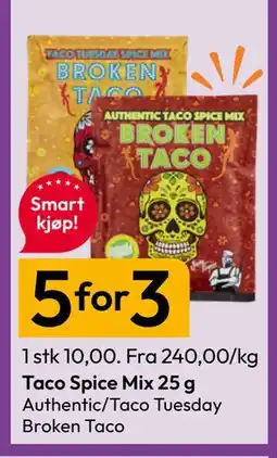 Gigaboks Taco Spice Mix 25 g tilbud