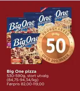 Meny Big One pizza tilbud