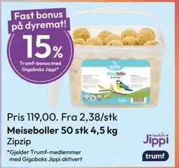 Gigaboks Meiseboller 50 stk 4,5 kg tilbud