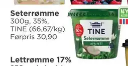 Meny Seterrømme tilbud