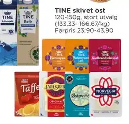 Meny TINE skivet ost tilbud