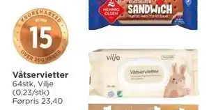 Meny Våtservietter tilbud