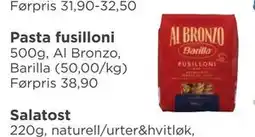 Meny Pasta fusilloni tilbud