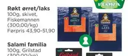 Meny Røkt ørret/laks tilbud