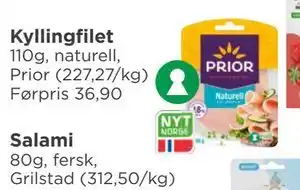 Meny Kyllingfilet tilbud