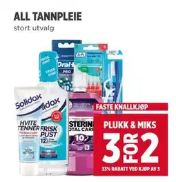 Meny ALL TANNPLEIE tilbud