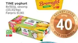 Meny TINE yoghurt tilbud