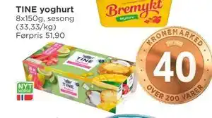 Meny TINE yoghurt tilbud