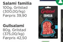 Meny Salami familia tilbud