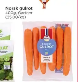 Meny Norsk gulrot tilbud