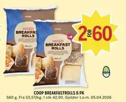 Coop Prix COOP BREAKFASTROLLS 8 PK tilbud