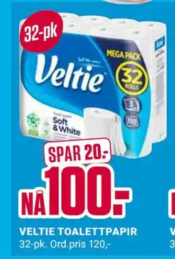 Europris VELTIE TOALETTPAPIR tilbud