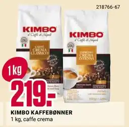 Europris KIMBO KAFFEBØNNER tilbud