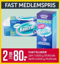 Europris FUKTSLUKER, Medlemspris tilbud